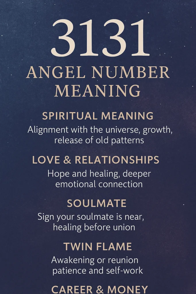 3131 Angel Number Meaning