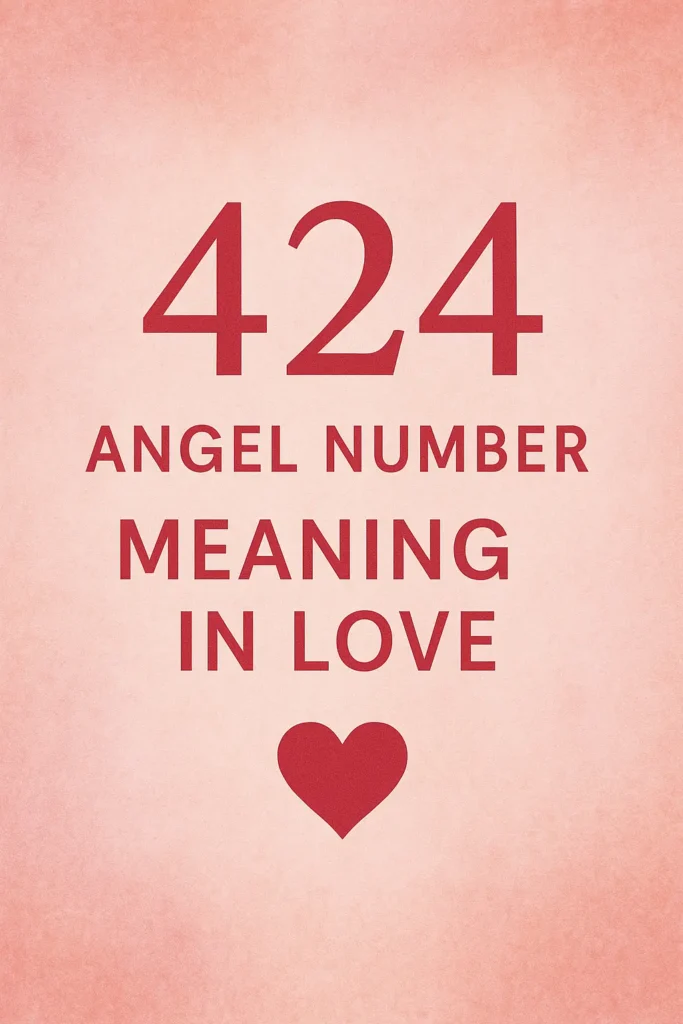 424 Angel Number Meaning in Love