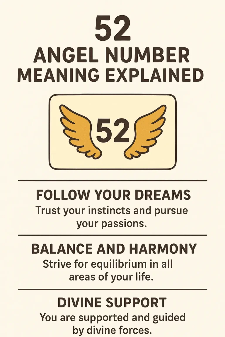 52 Angel Number Meaning Spiritual, Love & Life Guidance
