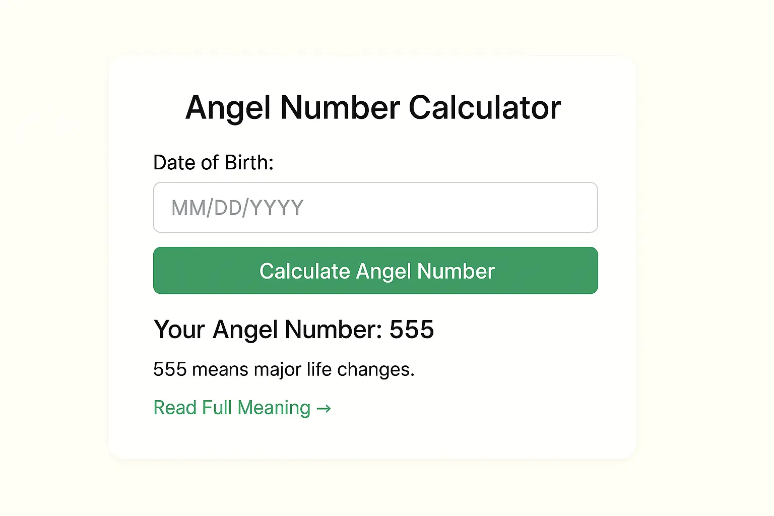 Angel Number Calculator - What is my Angel Number?